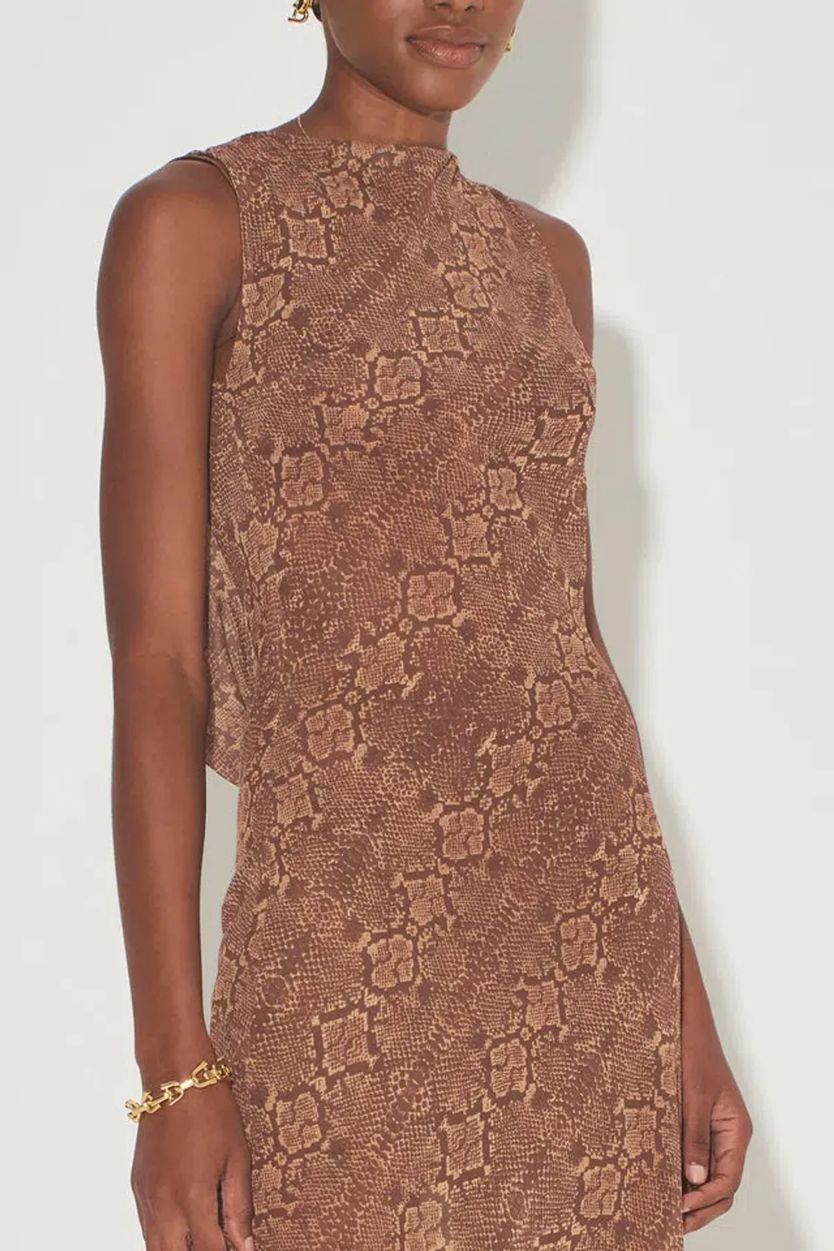 Hansen And Gretel Emmery Backless Cowl Dress In Serpent Size 8 - Image 2