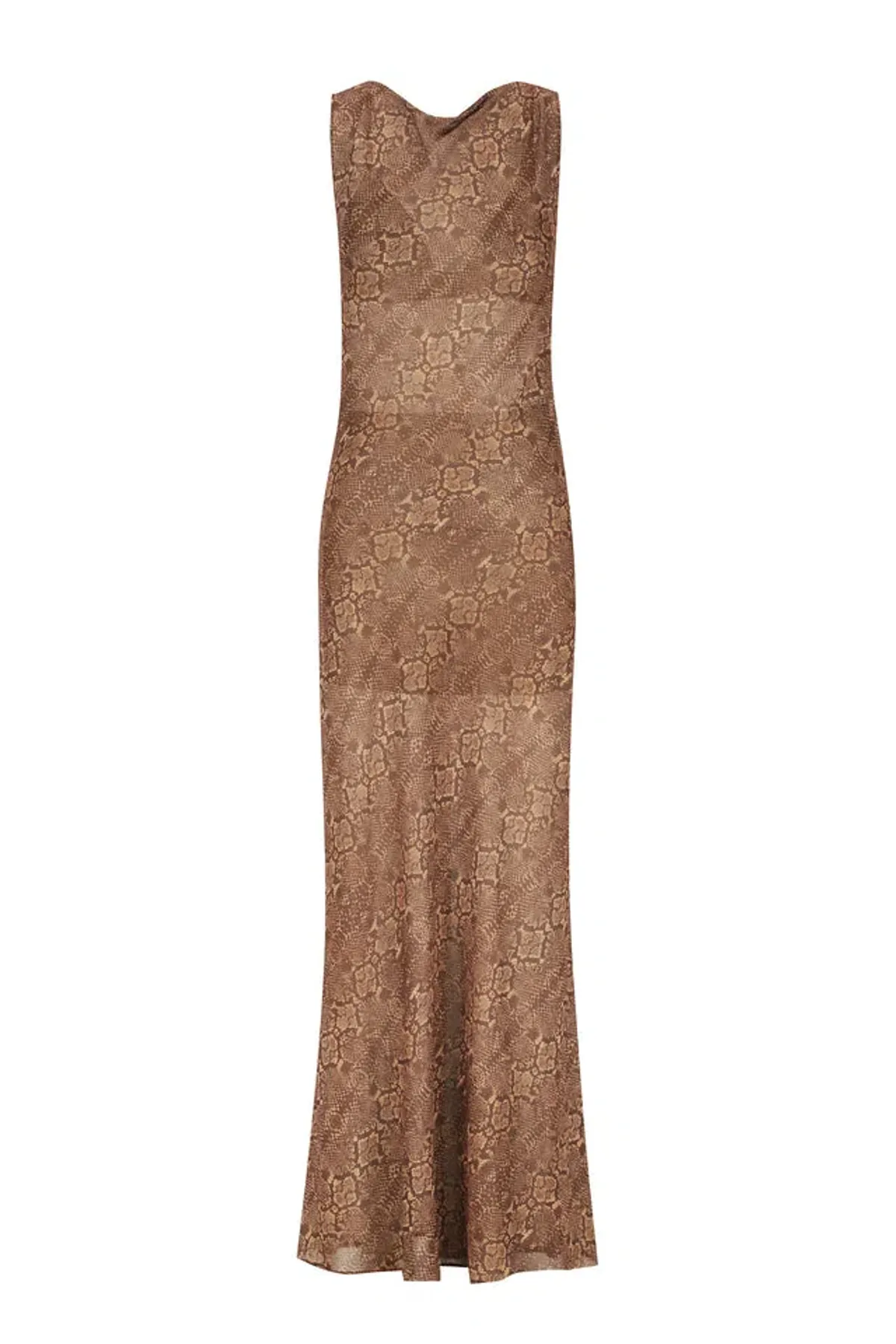 Hansen And Gretel Emmery Backless Cowl Dress In Serpent Size 8 - Image 4