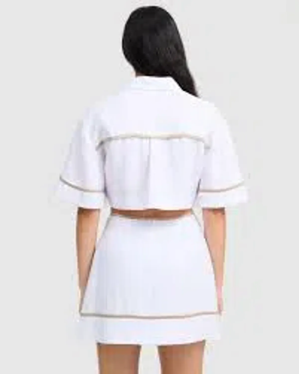 Roame Penury Crop and Horizon Mini Skirt Set White Size 6 - Image 2