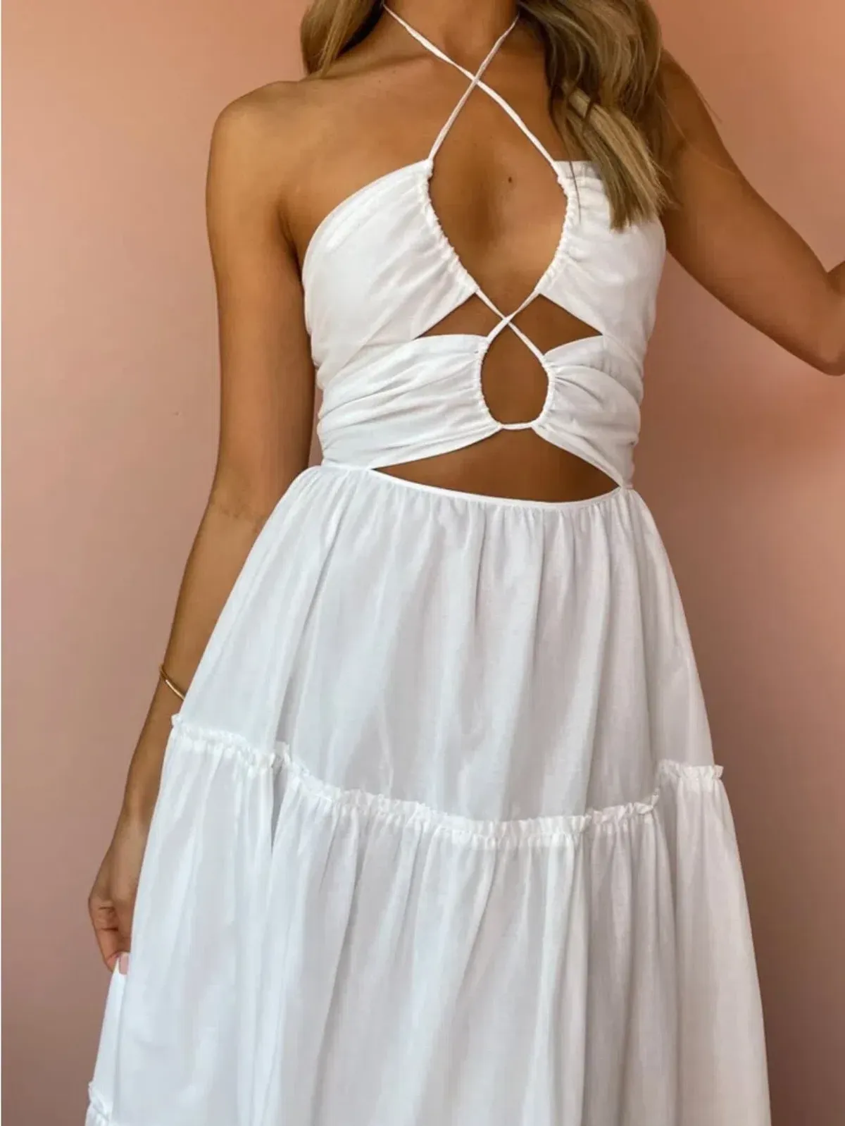 Bec & Bridge Aurora Maxi Dress in Ivory Size 8 - Image 5