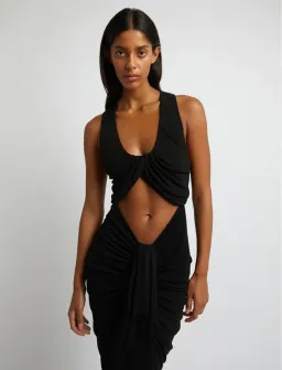 Christopher Esber Black Draped Maxi Size 8 for rent on The Volte - image 4