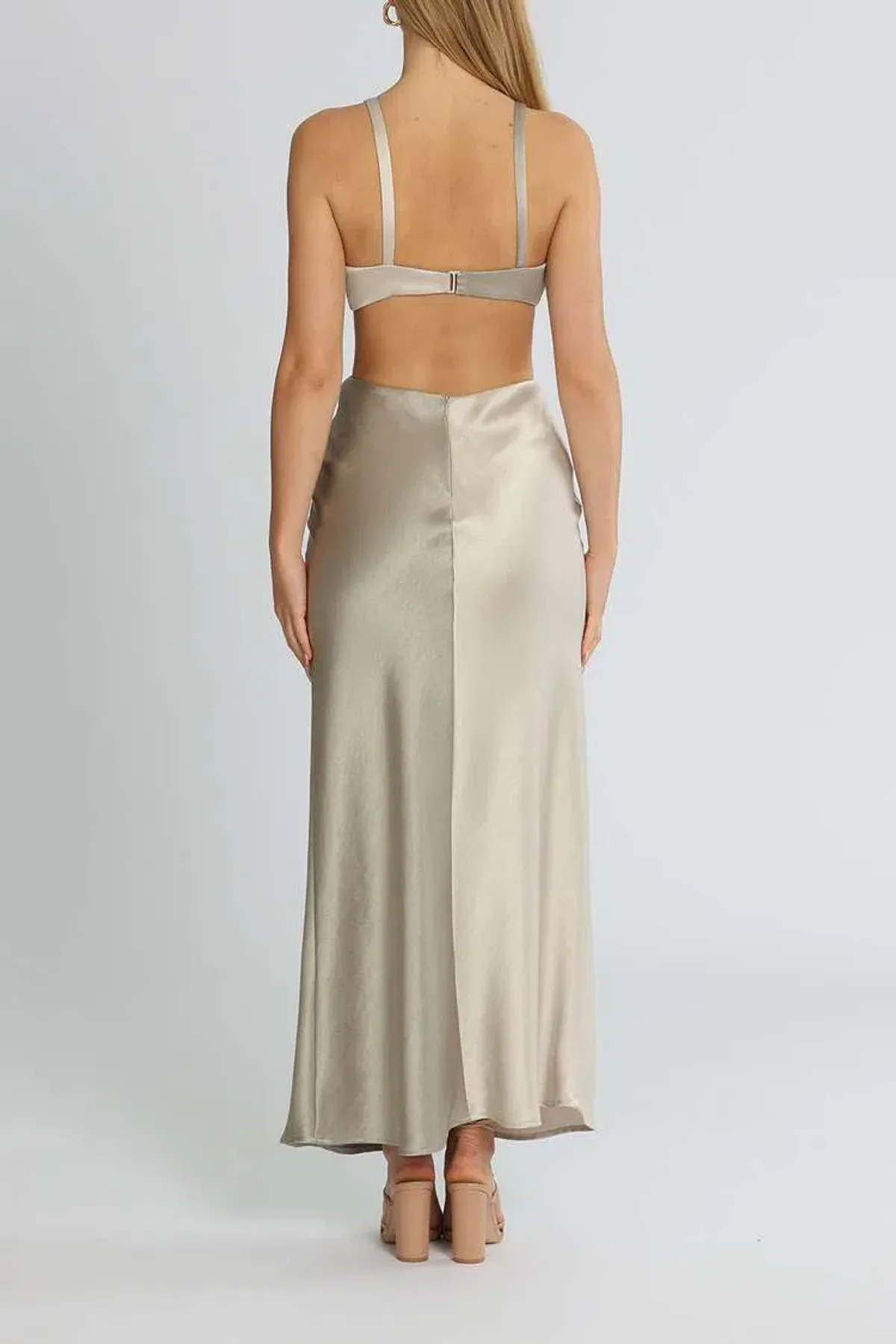 Bec and Bridge Felix Maxi Dress Grey Size 12 - Image 4