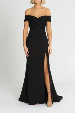 Samantha Rose Gia Lace Bodice Gown in Black Size 12 for rent on The Volte - image 2