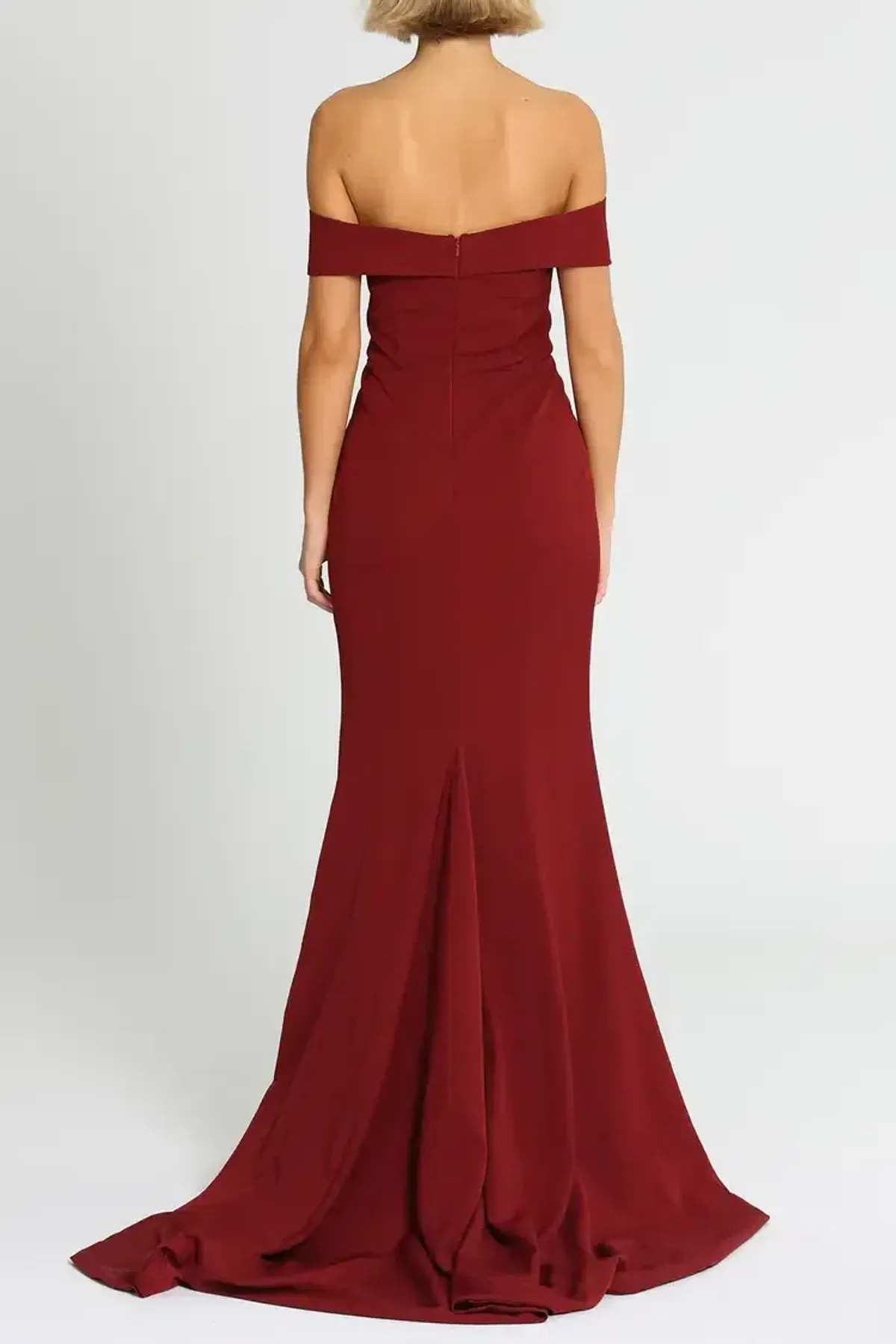 Samantha Rose Gia Off Shoulder Gown in Wine Size 20 - Image 4