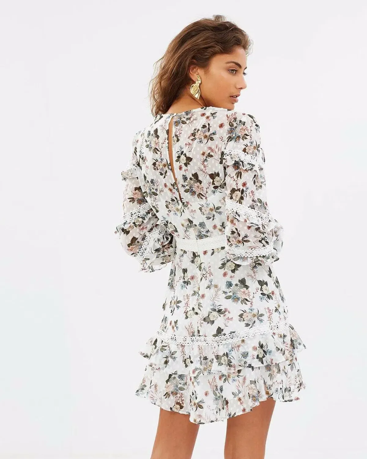 Talulah Reminisce Long Sleeve Mini Dress Print Size 8 - Image 2