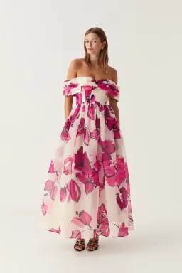 Aje Cordelia Corseted Maxi Dress Falling Florals Size 14 for rent on The Volte - image 2