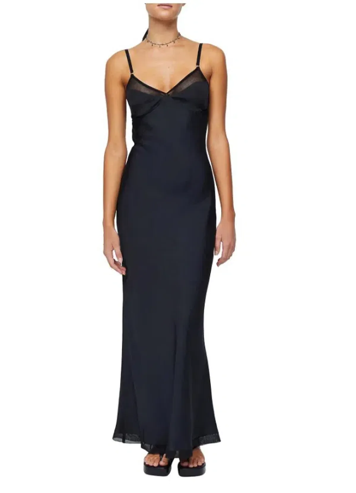 Bec & Bridge Joelle Maxi Mesh Dress Black Size 10 - Image 3