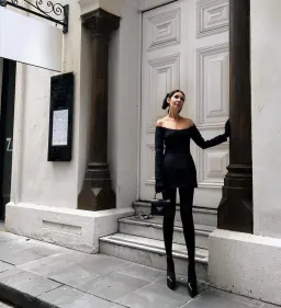 Valentino Black runway mini dress  for rent on The Volte - image 3