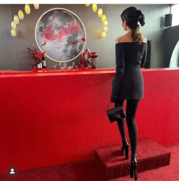 Valentino Black runway mini dress  for rent on The Volte - image 2