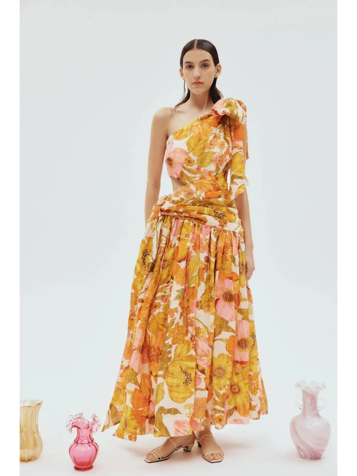 Alemais Silas One Shoulder Gown Floral Size AU 10 - Image 1