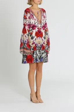 Camilla Gathered Panel Dress in Reign Of Roses Size 14 for rent on The Volte - image 2