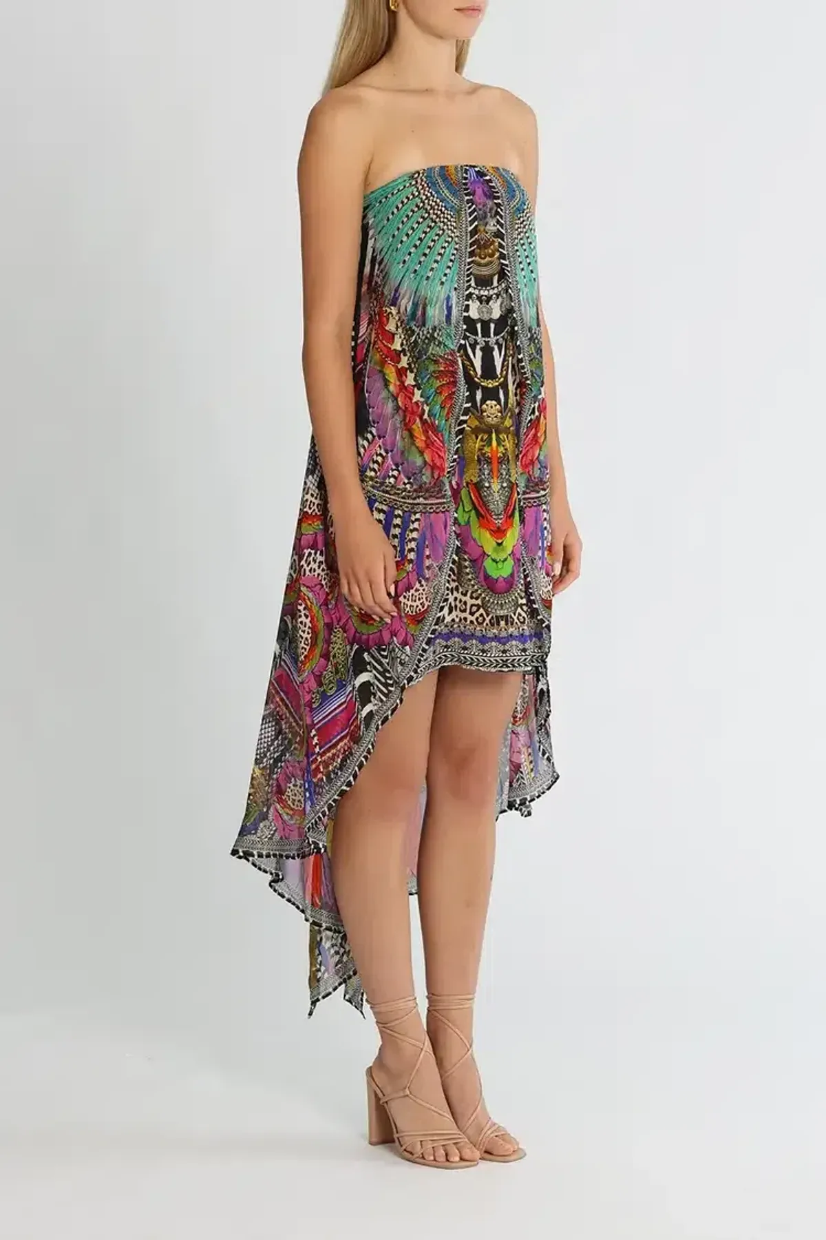 Camilla Strapless Overlayer Dress in Guardians Of The Sun Size 8 - Image 4