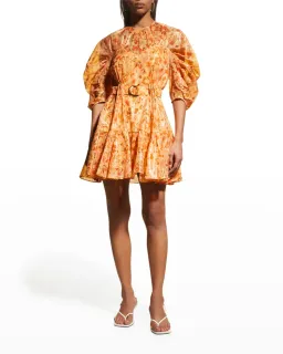 Acler Bonhill Mini Dress in Peach Parfait Size 12 for rent on The Volte - image 1