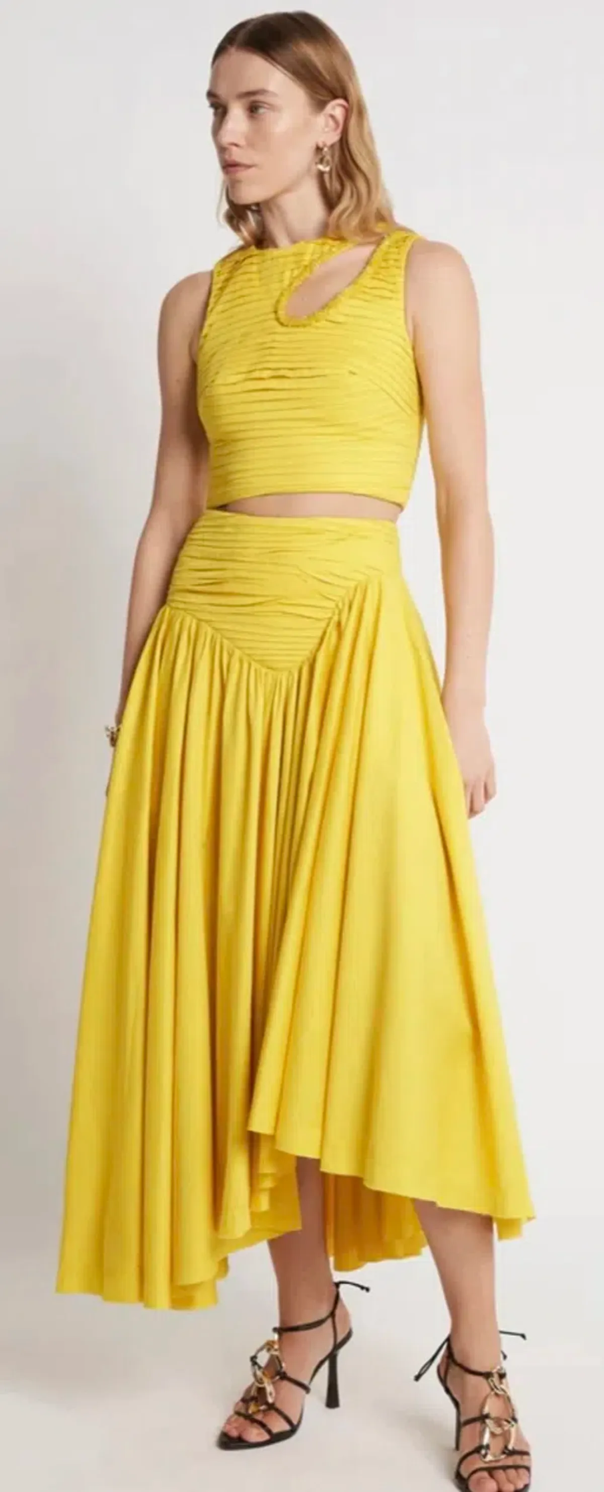 Aje Jolie Abstract Cut Out Top Size 14 & Jolie Asymmetric Midi Skirt Size 12 - Image 6