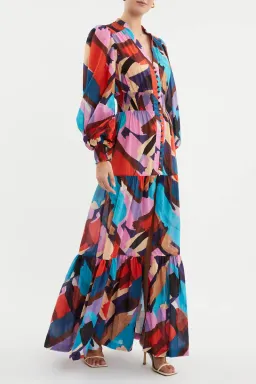 Rebecca Vallance Malaga Maxi Dress Multi Size 12 for rent on The Volte - image 2