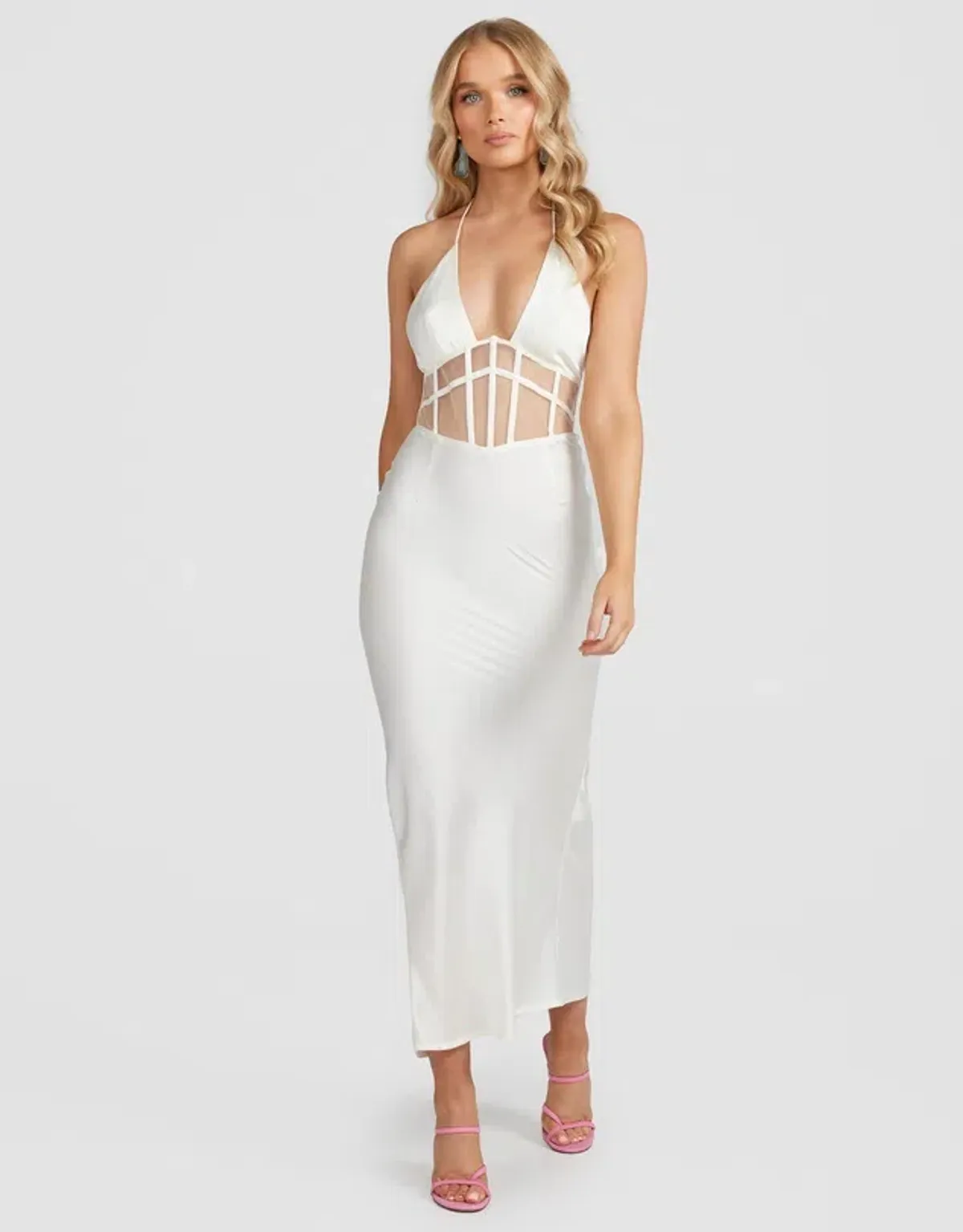 Derma Department Harlow Midi Dress White Size 10 - Image 1