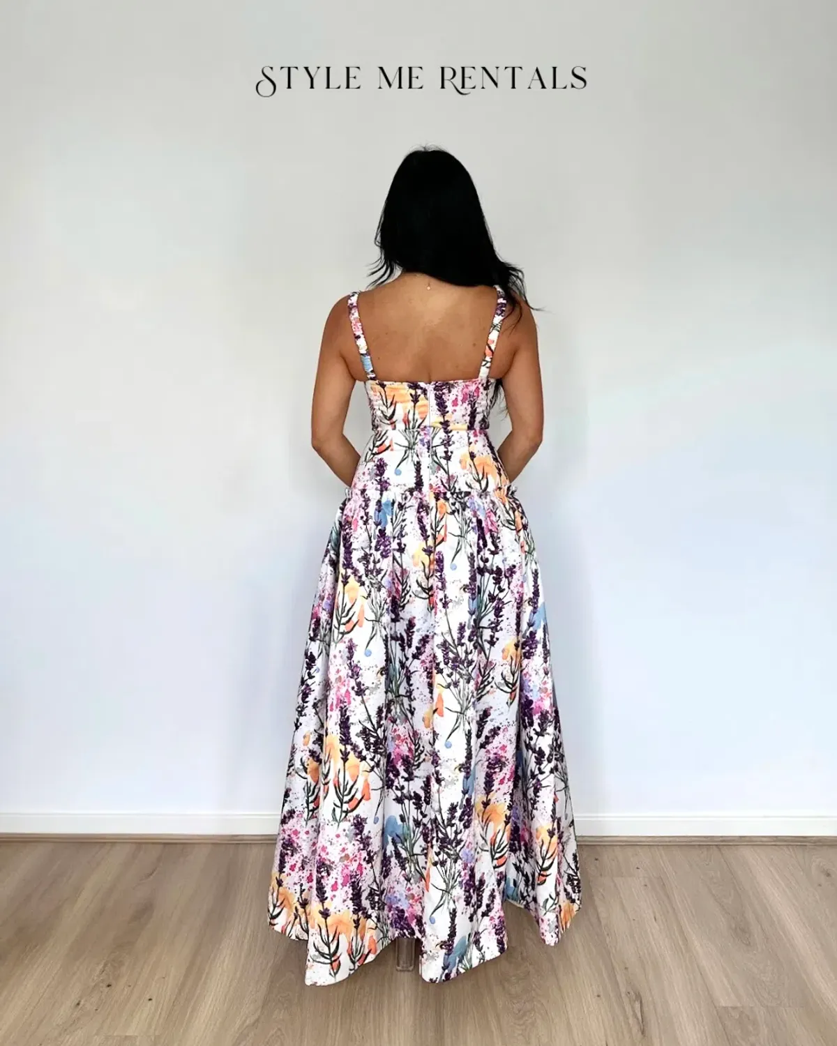 Justin Tong Lavande Maxi Dress Winter Bloom Print Size 8 - Image 4