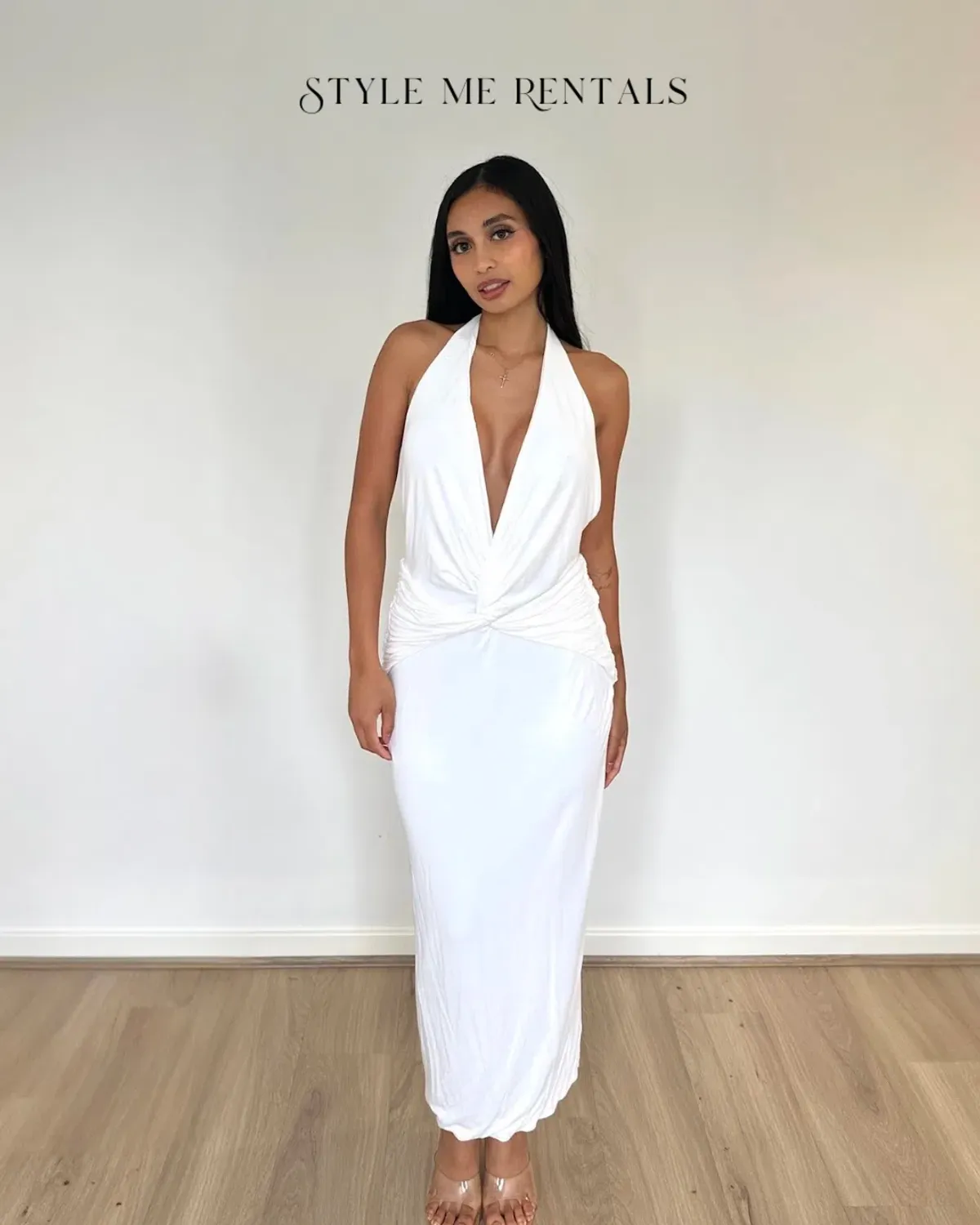 Natalie Rolt Arabella Midi Dress White Size 2 (AU 10) - Image 1