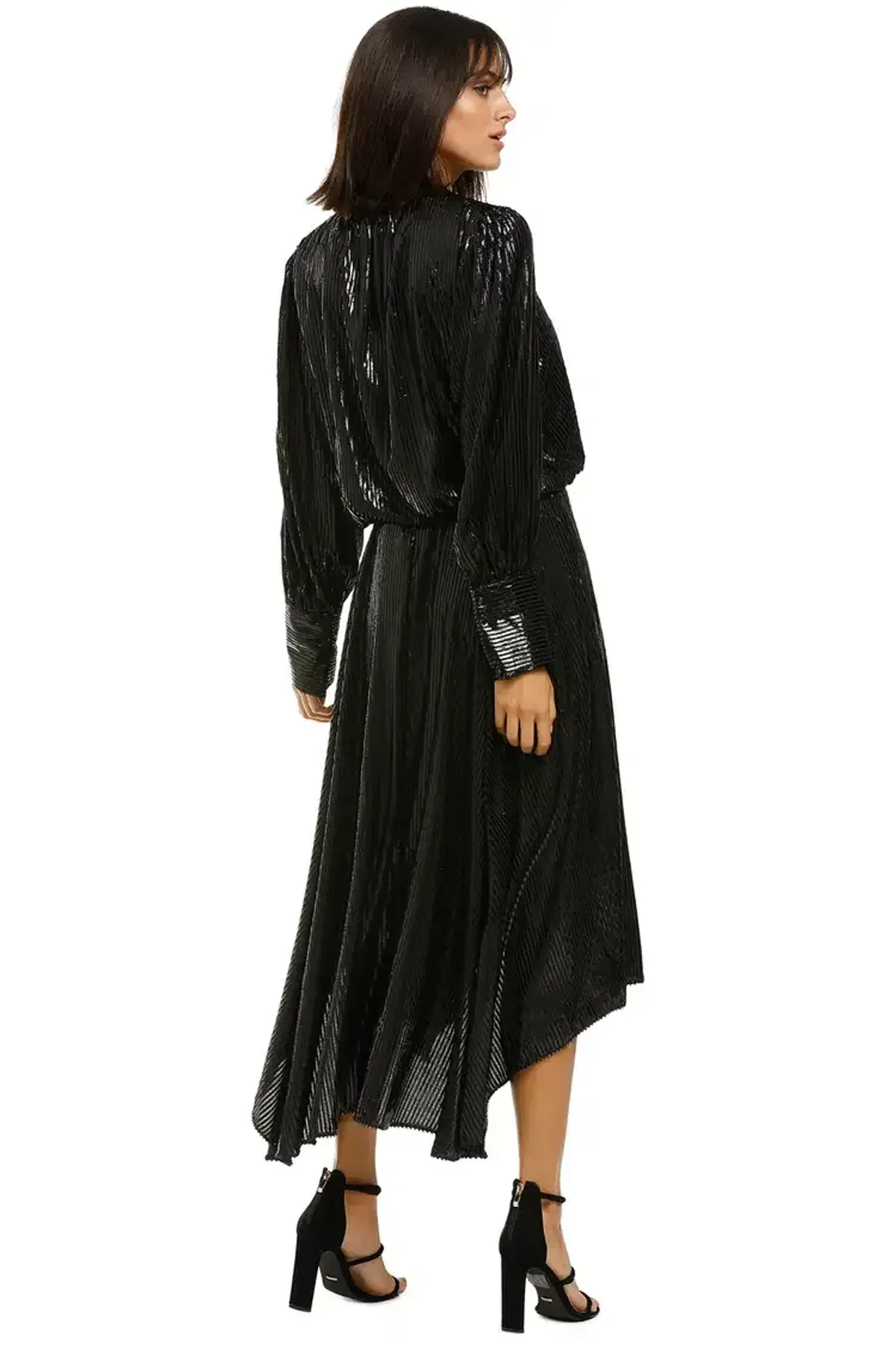 Camilla and Marc Emelie Waisted Dress in Black Size 10 - Image 3