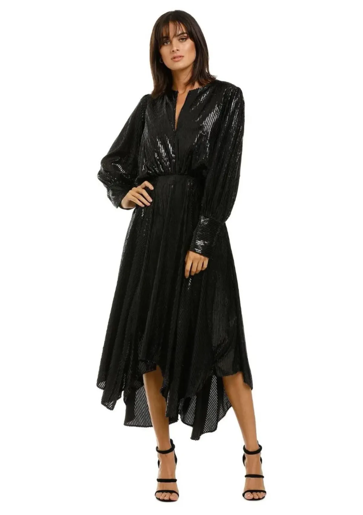 Camilla and Marc Emelie Waisted Dress in Black Size 10 - Image 1