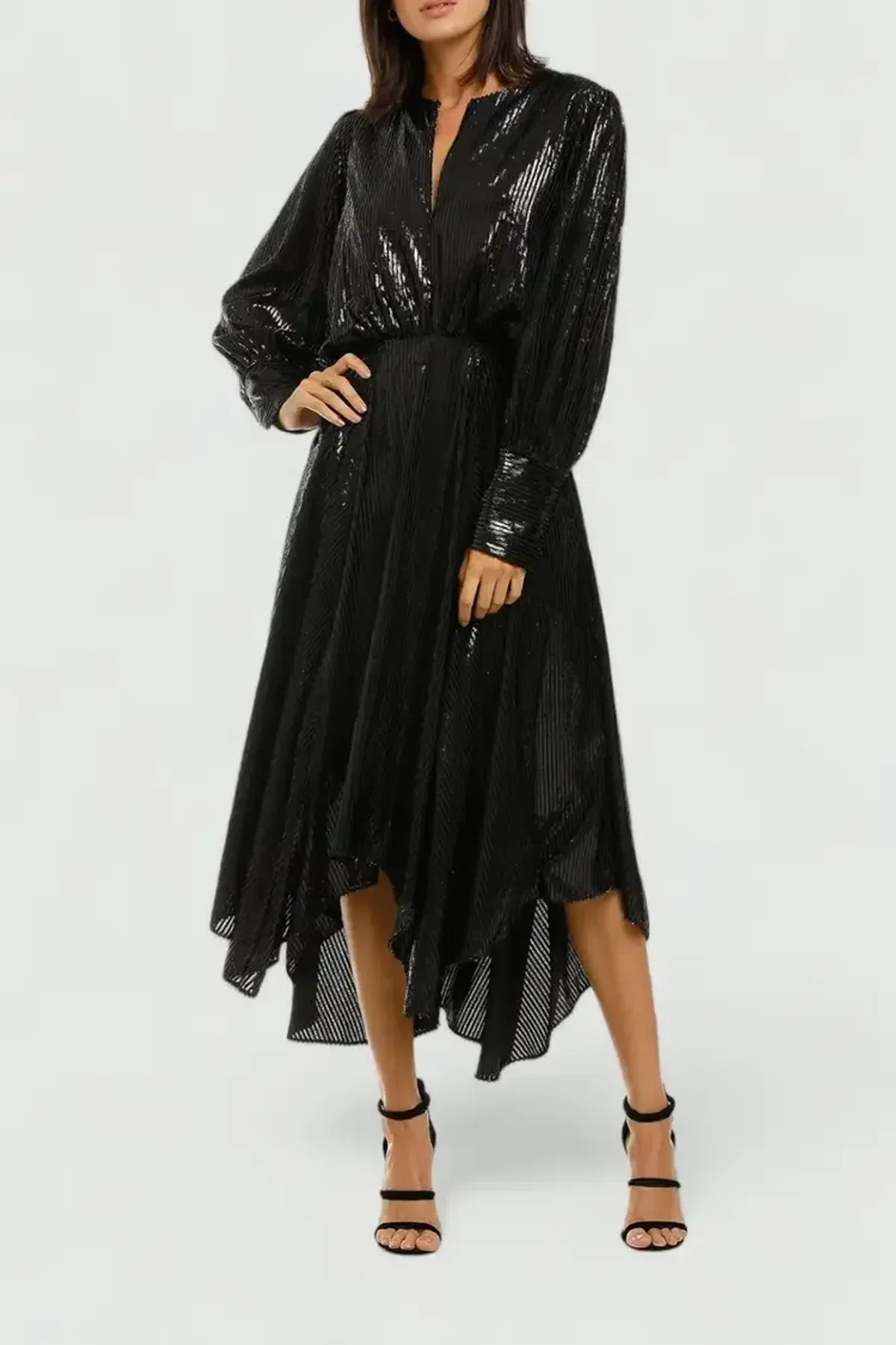 Camilla and Marc Emelie Waisted Dress in Black Size 14 - Image 4