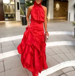 Ginger & Smart Infinite Galaxies Gown Red Size 6 for rent on The Volte - image 4