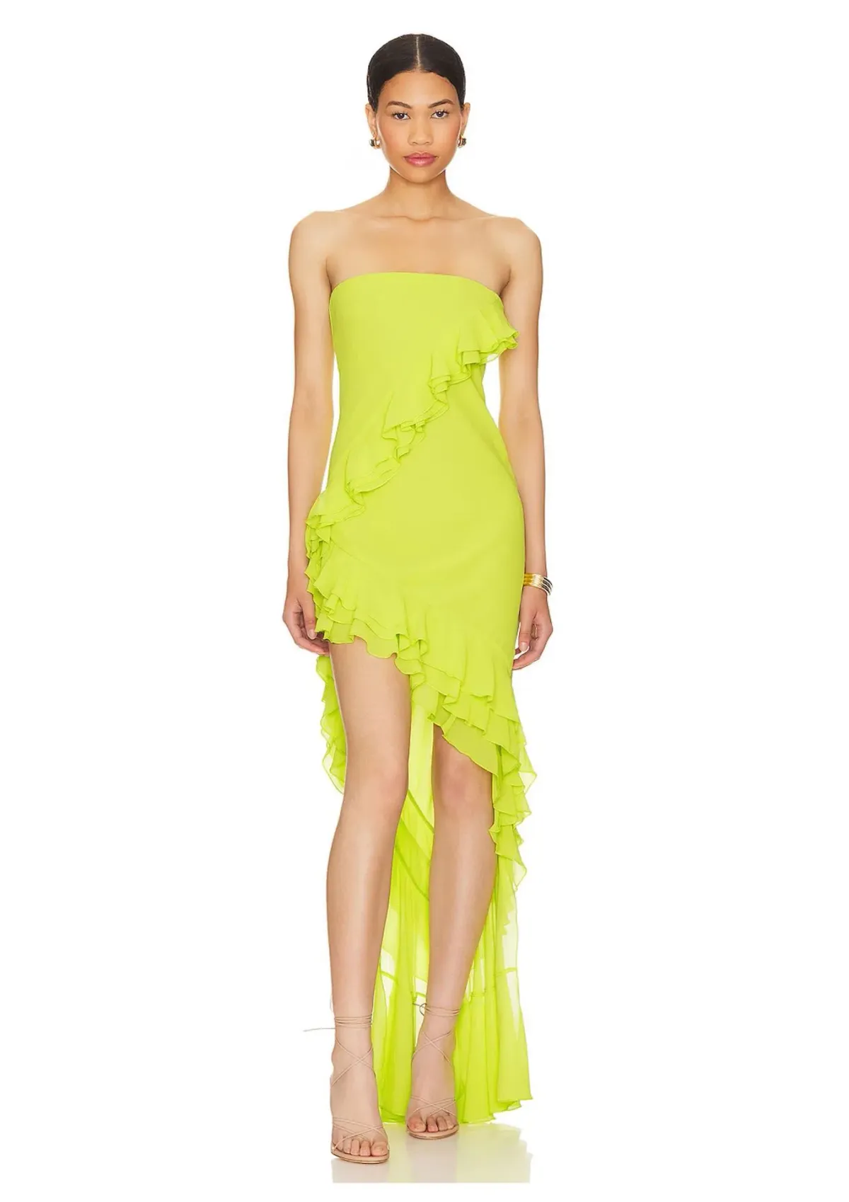 NBD Nehna Mini Dress Chartreuse Green Size XS / AU 6 - Image 1