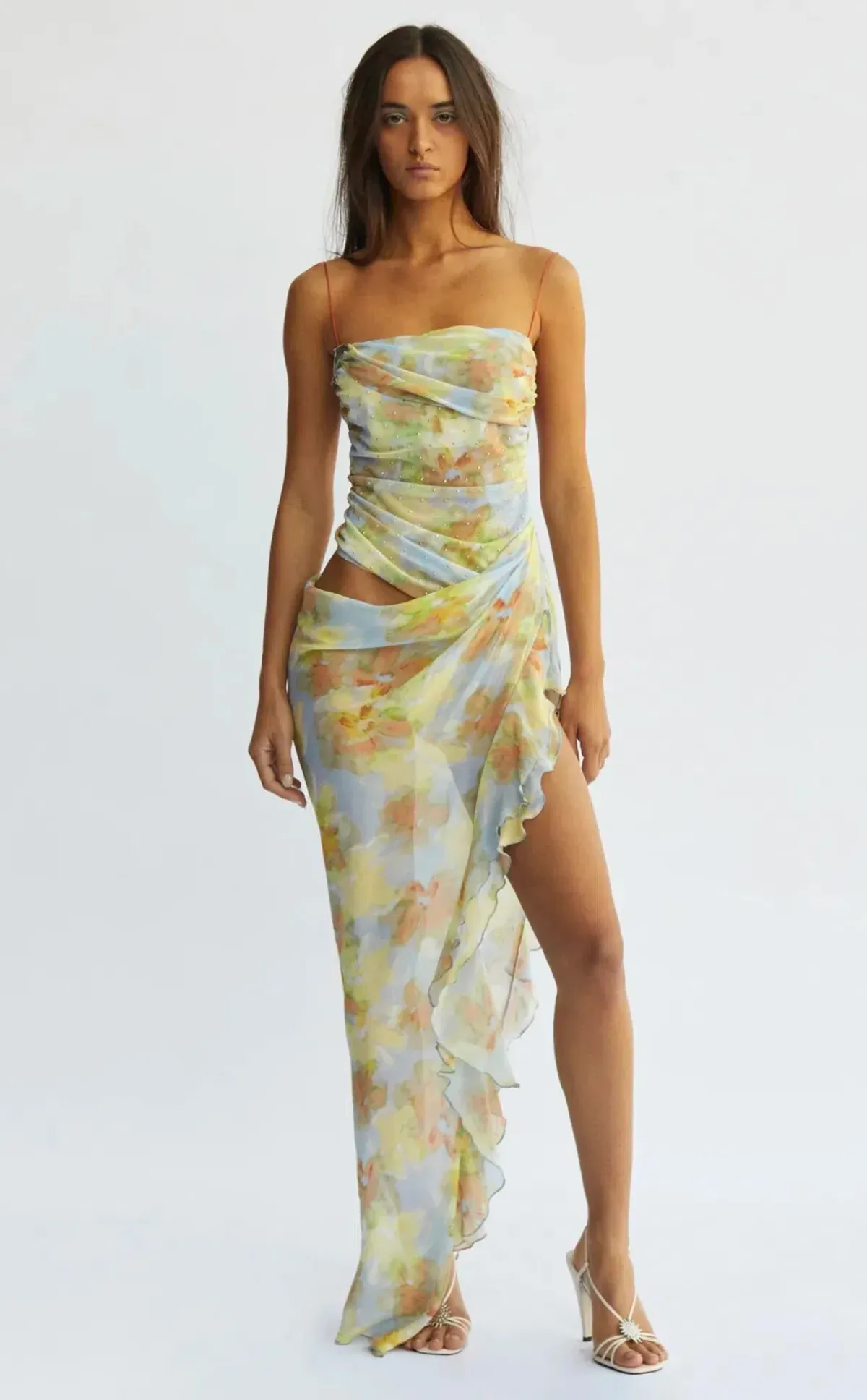 Bec & Bridge Zephy Asym Dress Blue Blossom Size 8 - Image 5