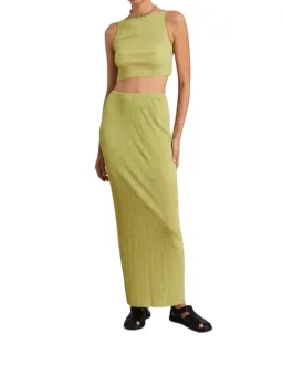Bec & Bridge Plisse Top Size 6 And Skirt Size 8  Set Green for rent on The Volte - image 2
