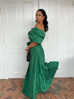 Rachel Gilbert Archer Gown in Green Size 3/AU12 for rent on The Volte - image 5