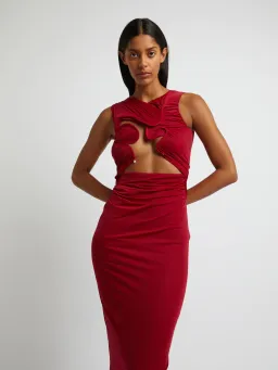 Christopher Esber Venus Tank Dress Cherry Size 6 for rent on The Volte - image 4