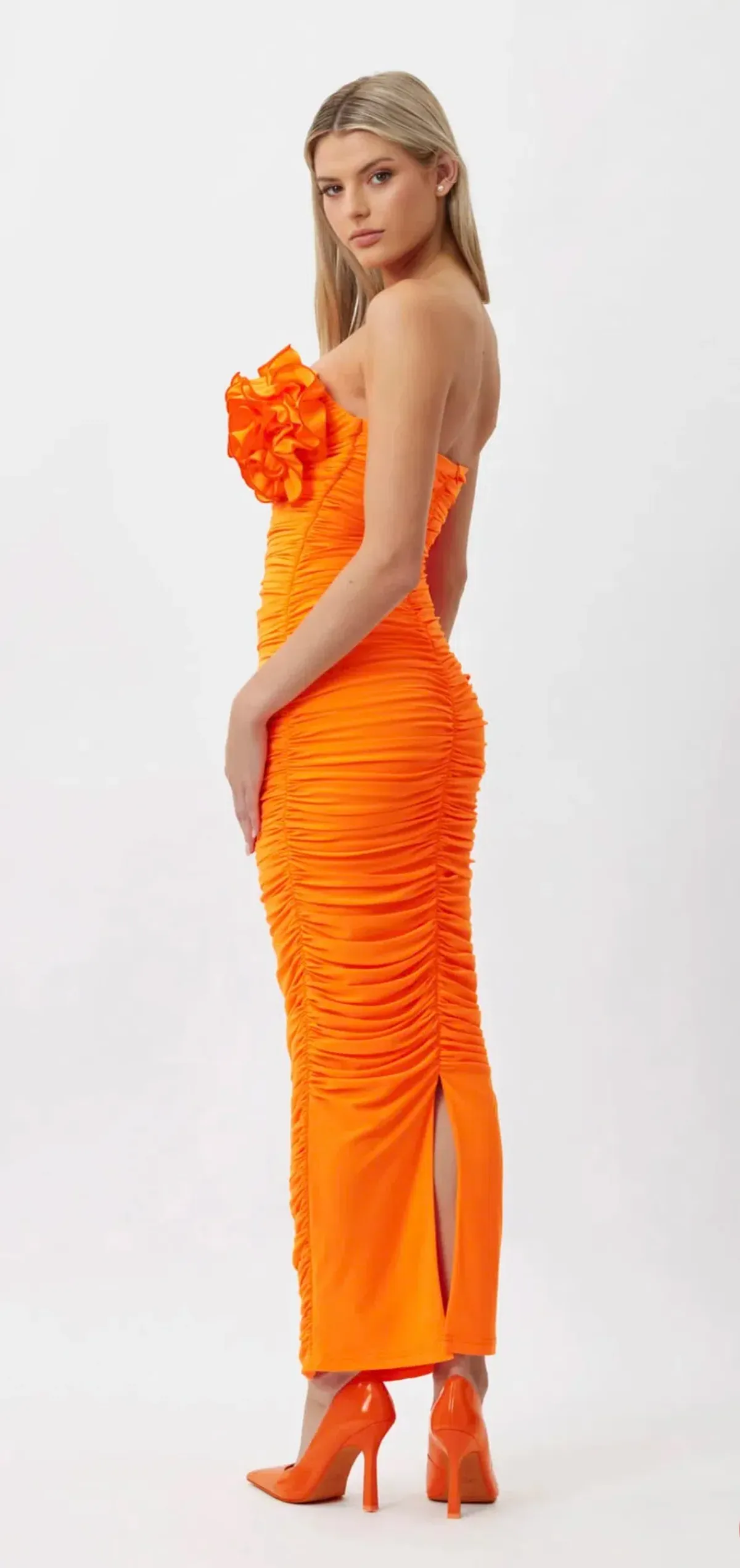 Bianca and Bridgett Tara Midi Dress in Orange Size 8 - Image 2