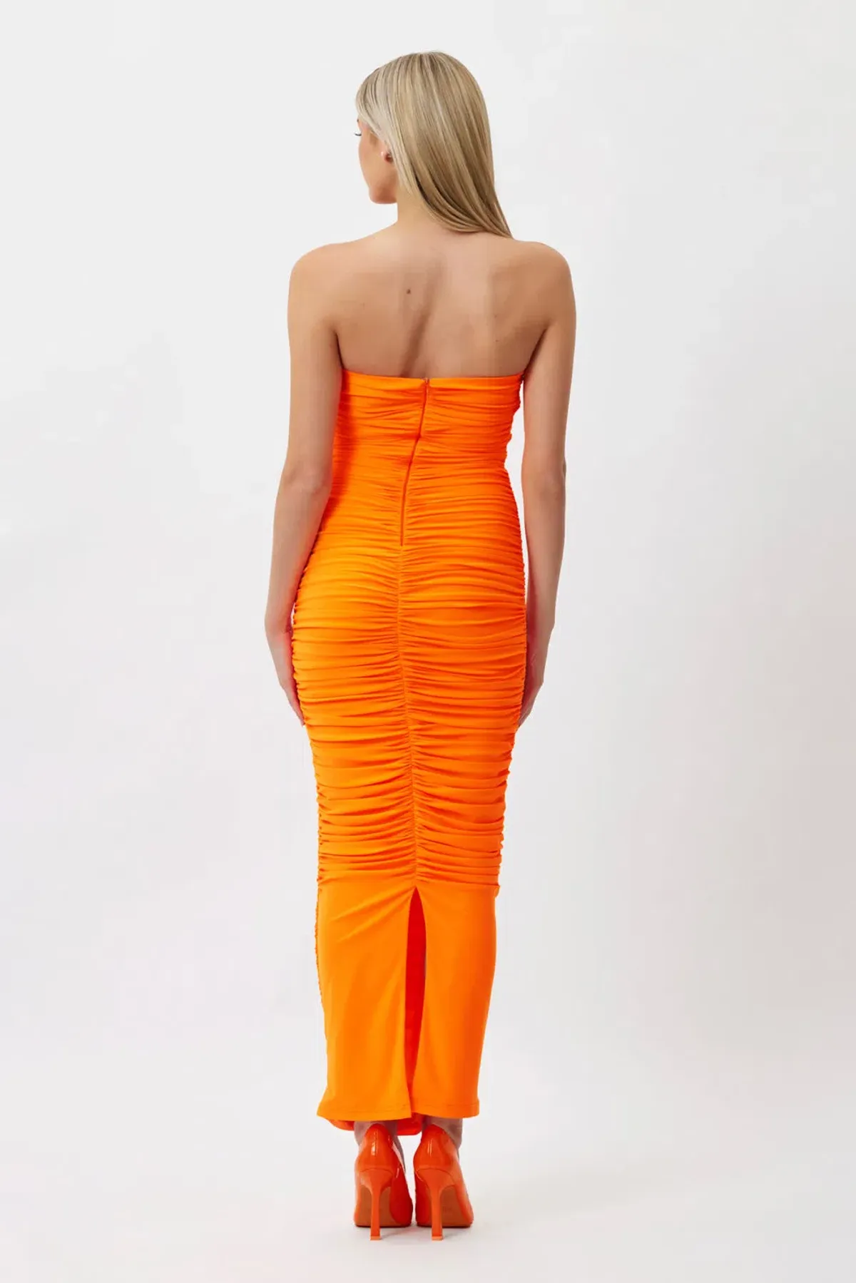 Bianca and Bridgett Tara Midi Dress in Orange Size 8 - Image 3
