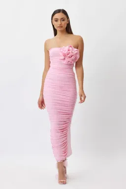 Bianca and Bridgett Tara MIdi Dress in Pink Size 6 for rent on The Volte - image 1