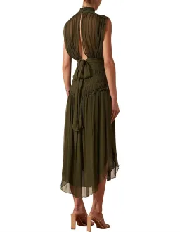 Shona Joy Safira Open Back Midi Dress Green Size 14 for rent on The Volte - image 3