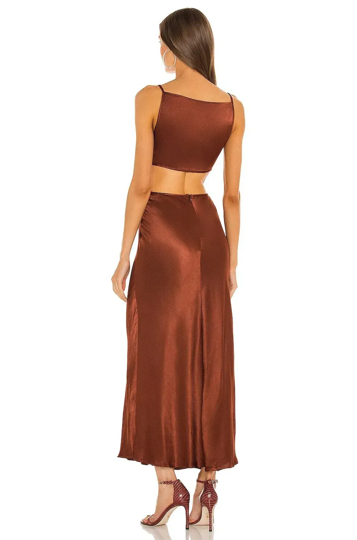 Bec & Bridge Camila Cut Out Dress Brown Size 8 - Image 2
