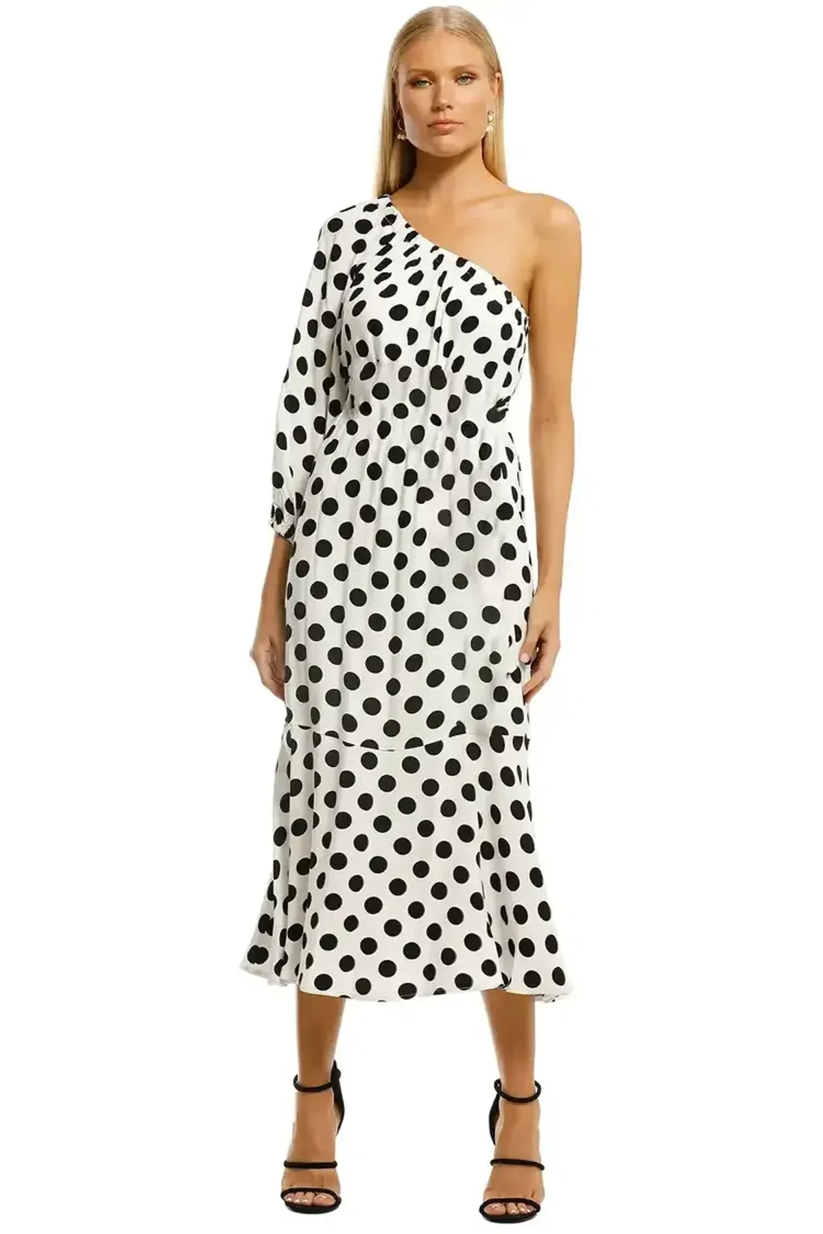 Country Road One Shoulder Maxi Dress in Antique White Print Size 10 - Image 1