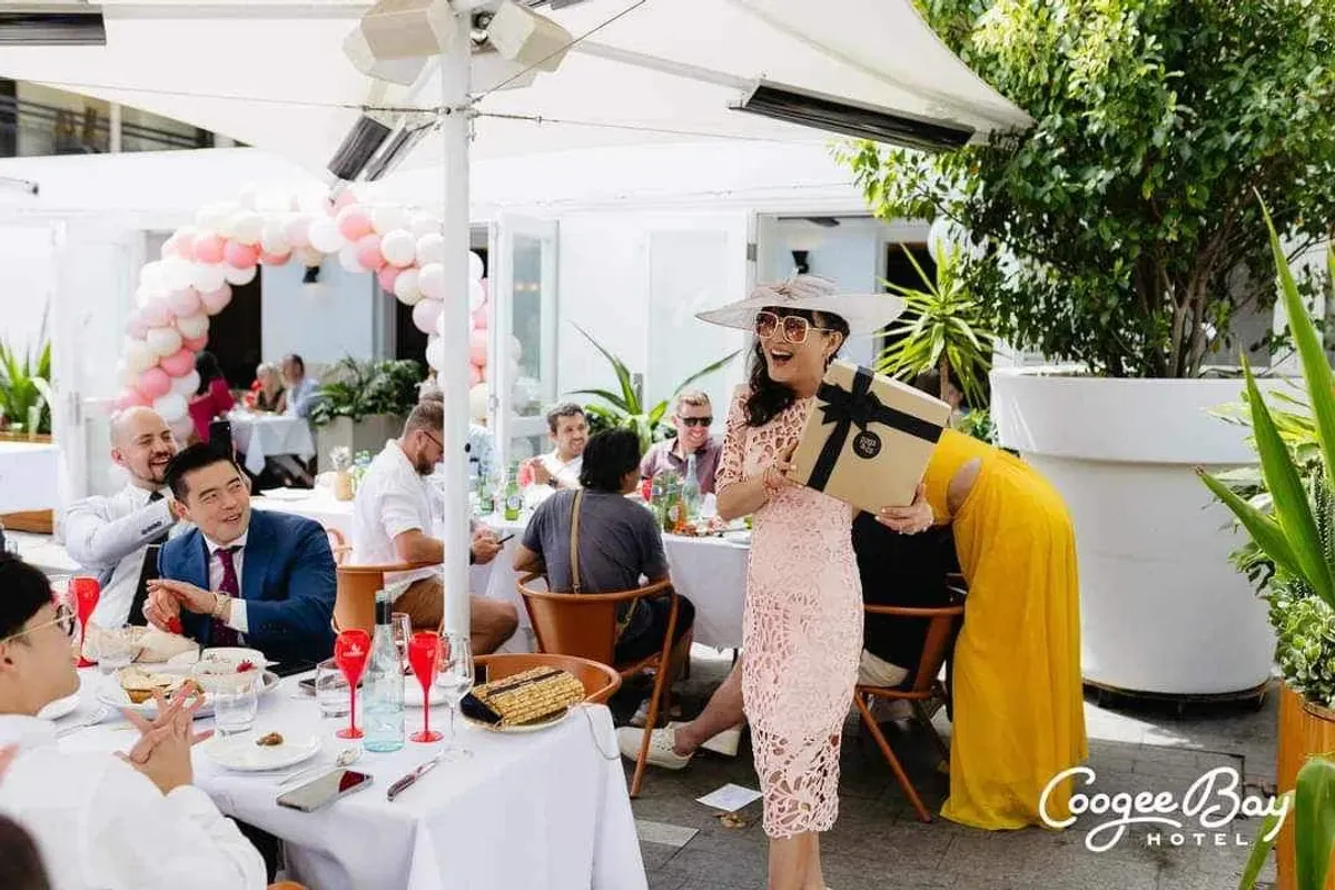 Melbourne Cup Day Best Dress - Thurley Utopia Lace Midi Dress in Seashell Pink with choice of 1 fascinator - Image 7