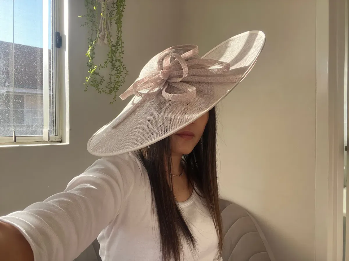 Melbourne Cup Day Best Dress - Thurley Utopia Lace Midi Dress in Seashell Pink with choice of 1 fascinator - Image 5