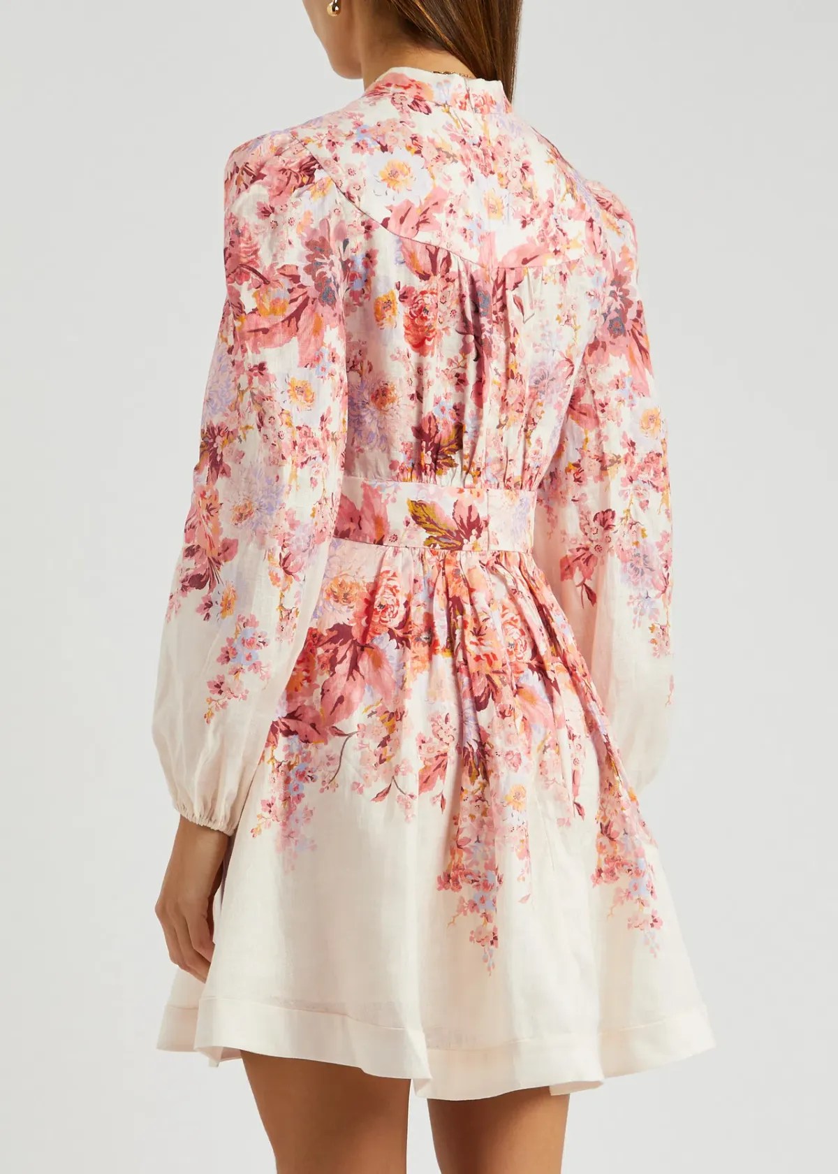 Zimmermann Devi Linen Mini Dress Floral Size 2 / AU 12 - Image 3