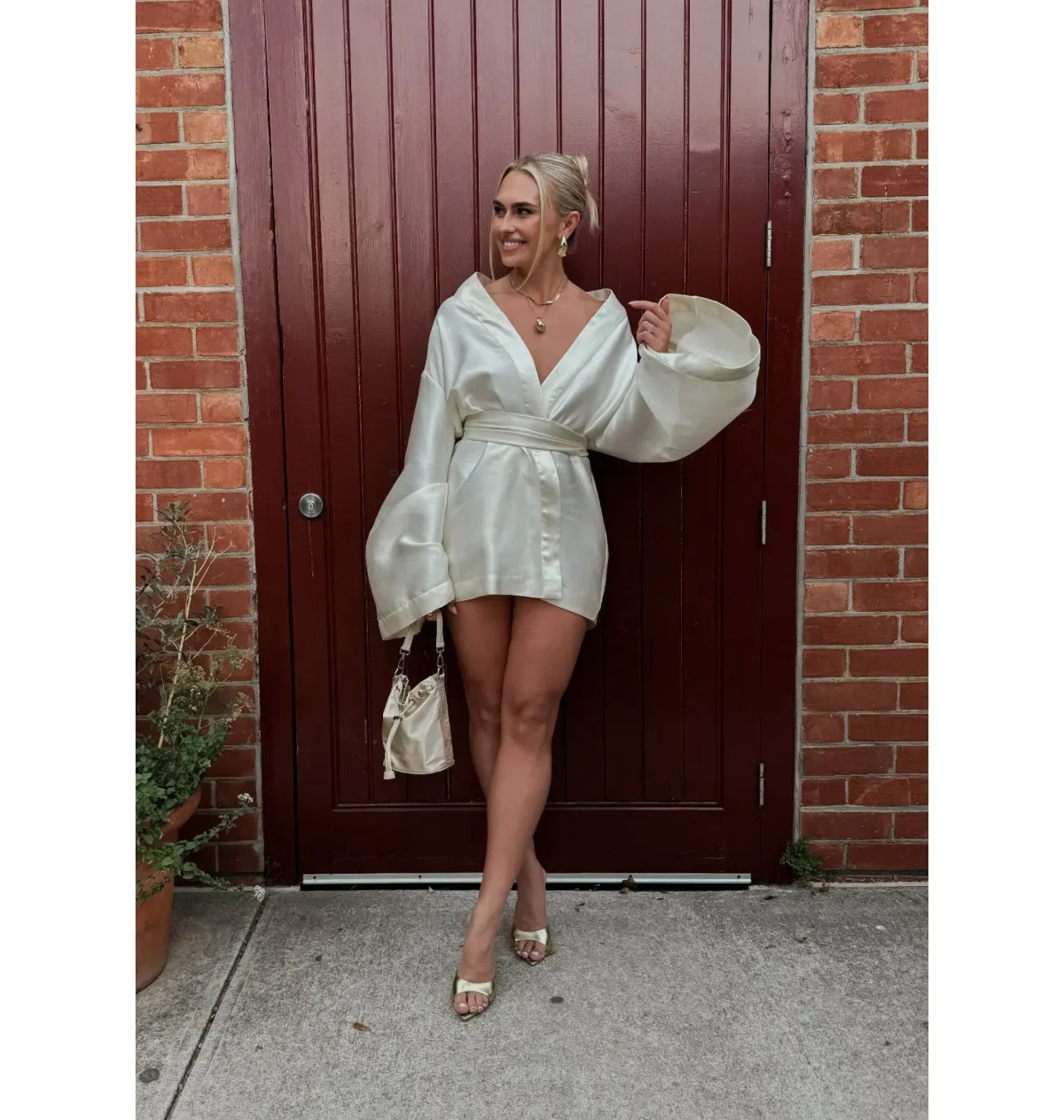 Khirzad Femme Rio Nina Robe Short Ivory Size S / AU 8 - Image 4