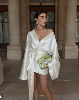 Khirzad Femme Rio Nina Robe Short Ivory Size S / AU 8  for rent on The Volte - image 1