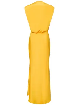 Christopher Esber Triquetra Cutout Silk-satin Maxi Dress Yellow Size 10  for rent on The Volte - image 3