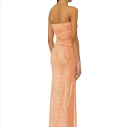 Diesel D-thru Metallic Jersey Dress Peach Size 12 for rent on The Volte - image 4