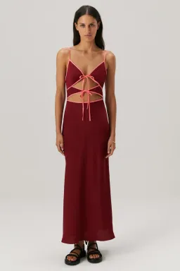 MISHA Ramira Maxi Dress Wine Size 8/S for rent on The Volte - image 1