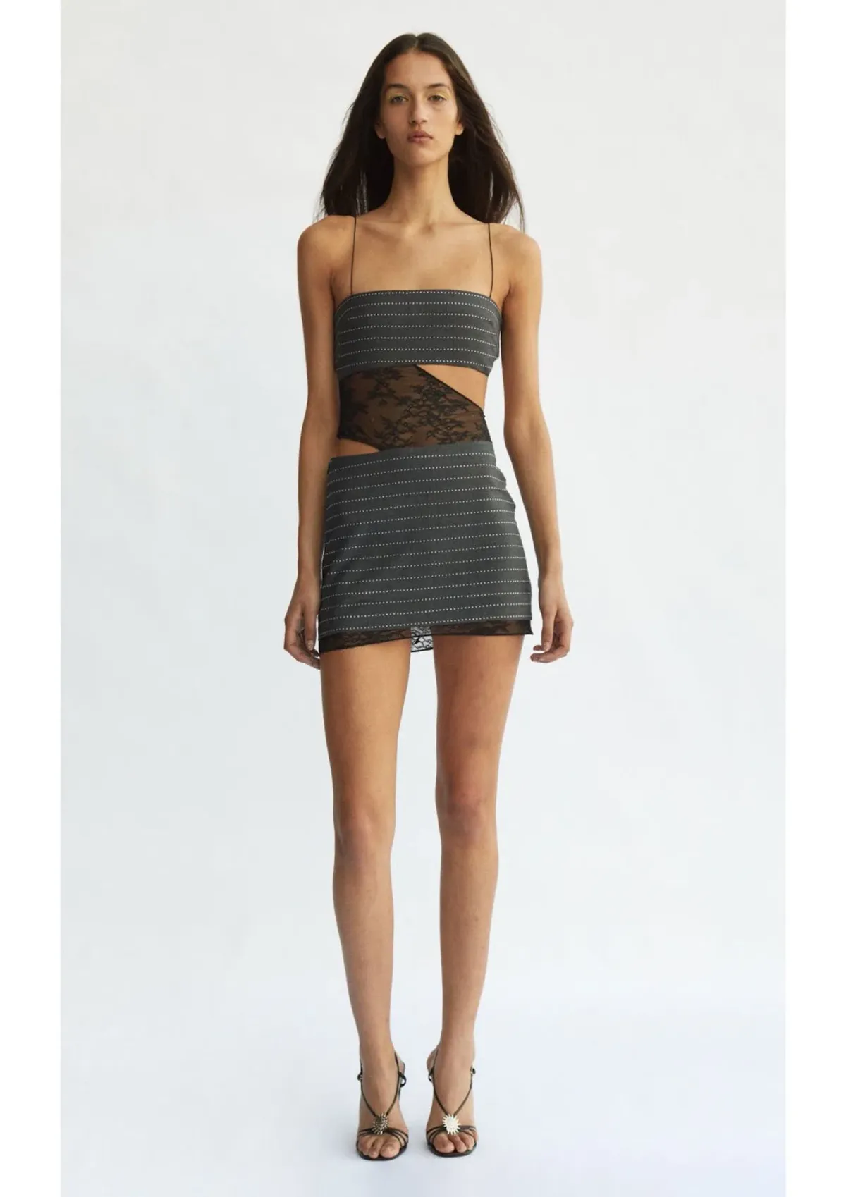 Bec & Bridge Interstellar Mini Dress Charcoal/Black Size 8 - Image 1