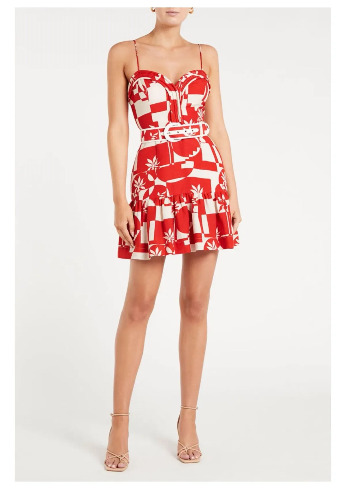 Rebecca Vallance Barcelona Mini Dress Red Size 12 - Image 1