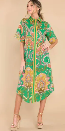 Alémais Marion Shirtdress Green Size 8 for rent on The Volte - image 8
