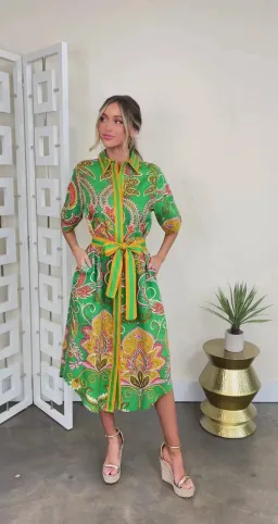 Alémais Marion Shirtdress Green Size 8 for rent on The Volte - image 2