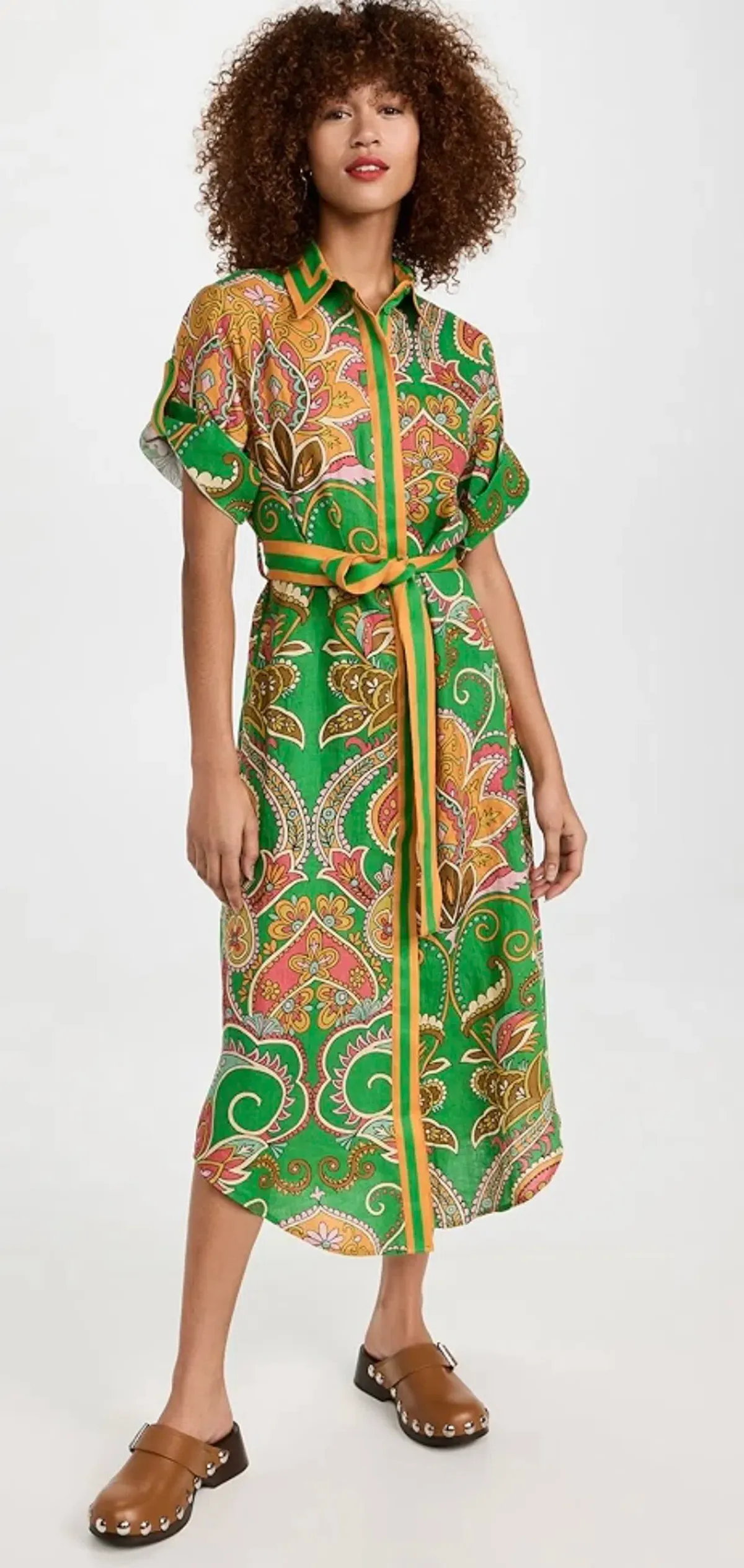 Alémais Marion Shirtdress Green Size 8 - Image 4